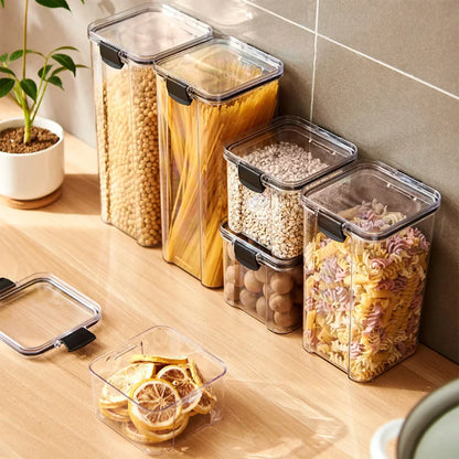 460-1800Ml Sets Sealed Plastic Food Storage Box with Lid Multigrain Tank Bottle Dried Fruit Storage Containers Kitchen Organizer