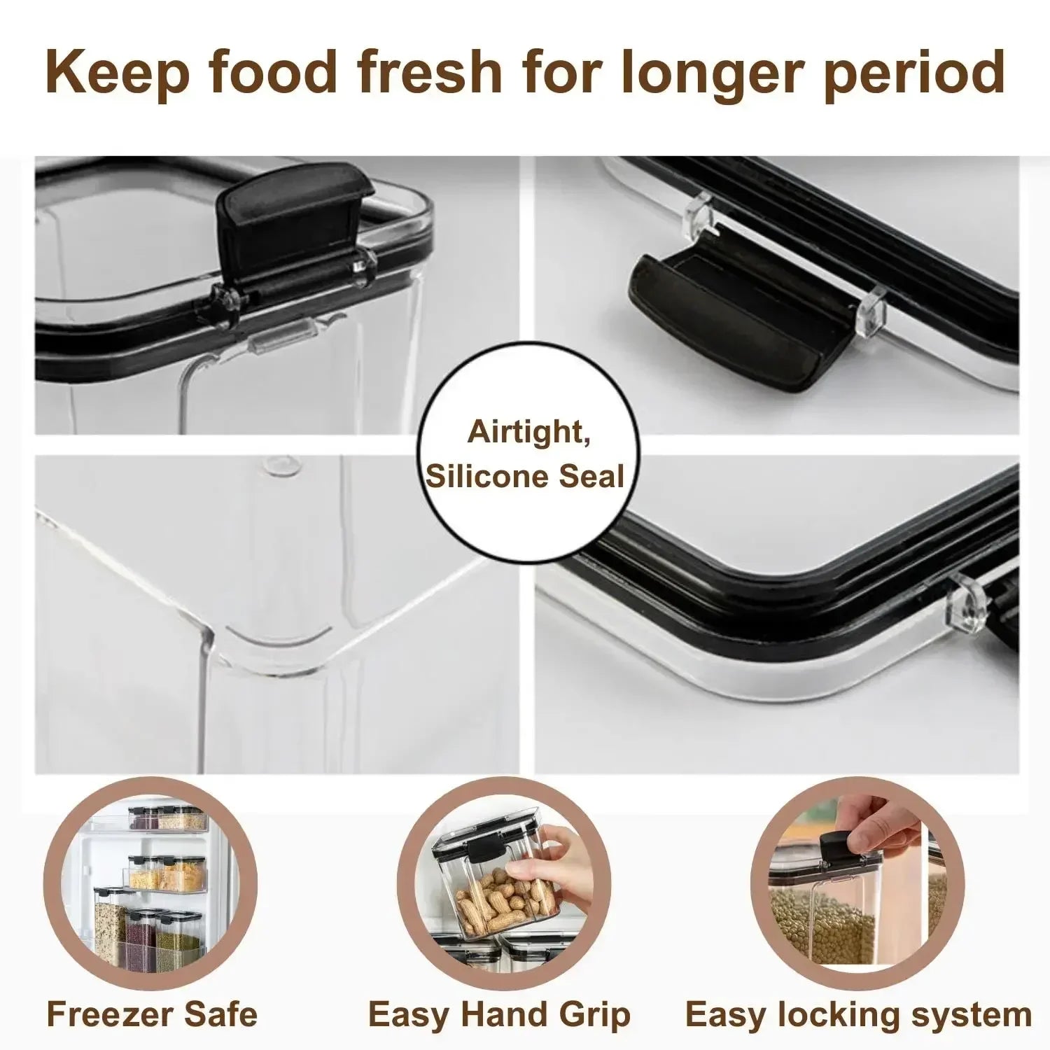 460-1800Ml Sets Sealed Plastic Food Storage Box with Lid Multigrain Tank Bottle Dried Fruit Storage Containers Kitchen Organizer