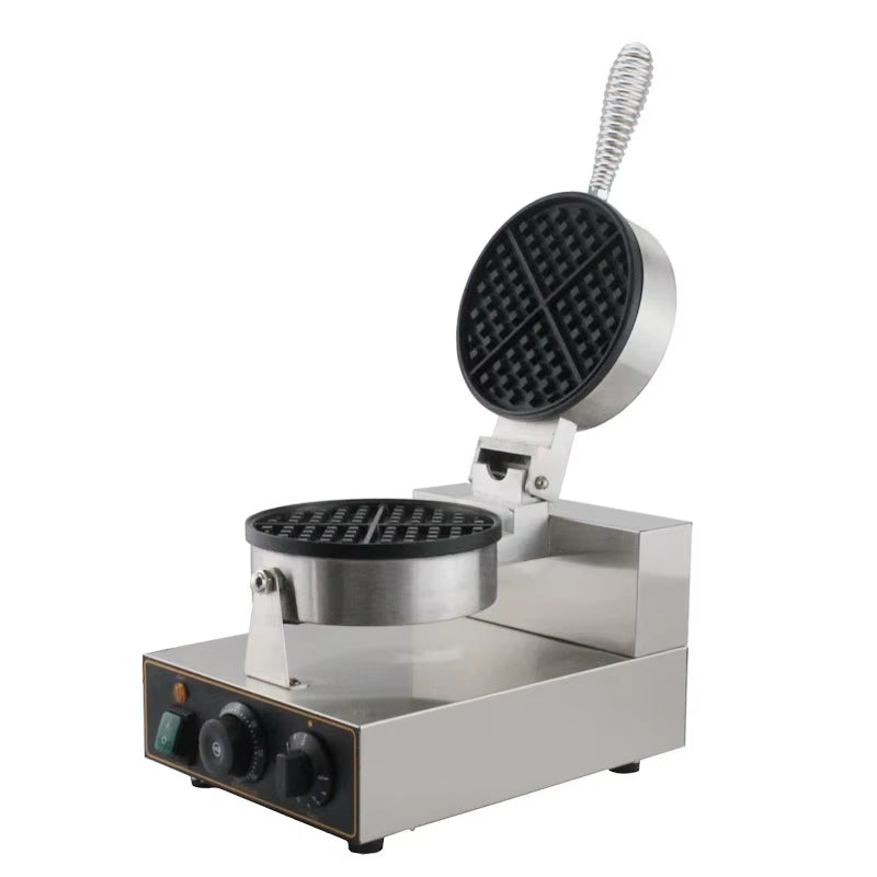 Commercial Waffle Maker Machine Waffle Iron Baker Non-Stick Baking Iron Plate Cake Oven Waffle Cone Machine Waffle Toaster